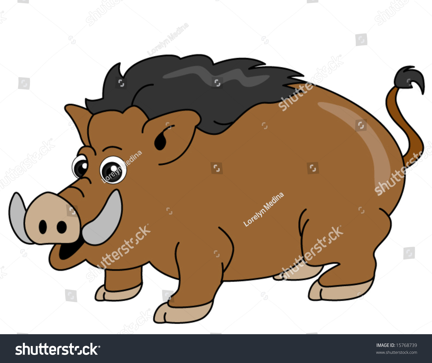 Wild Boar - Vector - 15768739 : Shutterstock