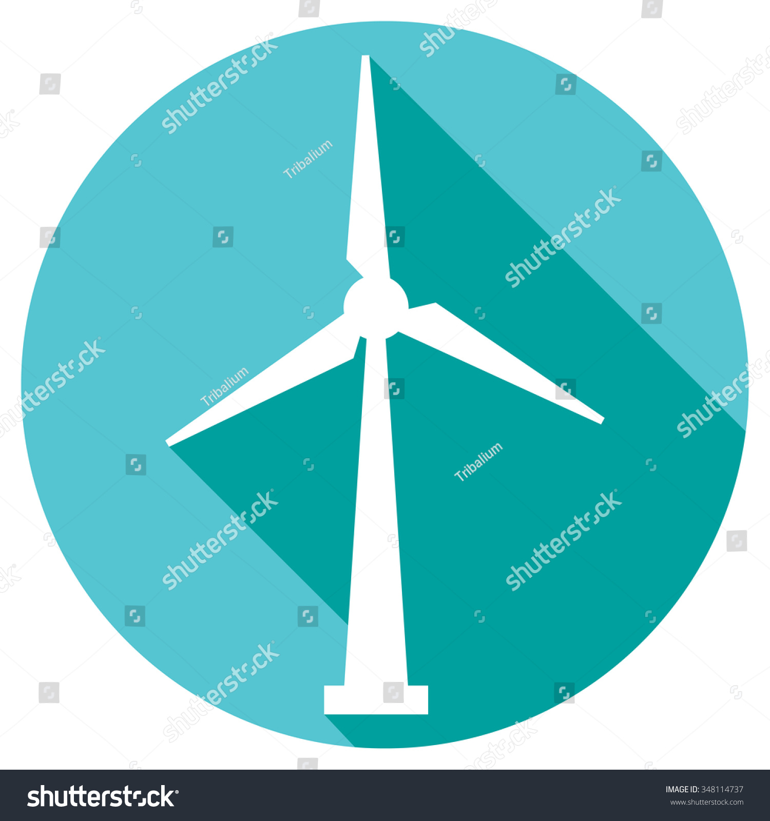 Windmill Icon 3d wind turbine flat button icon (wind driven generators 