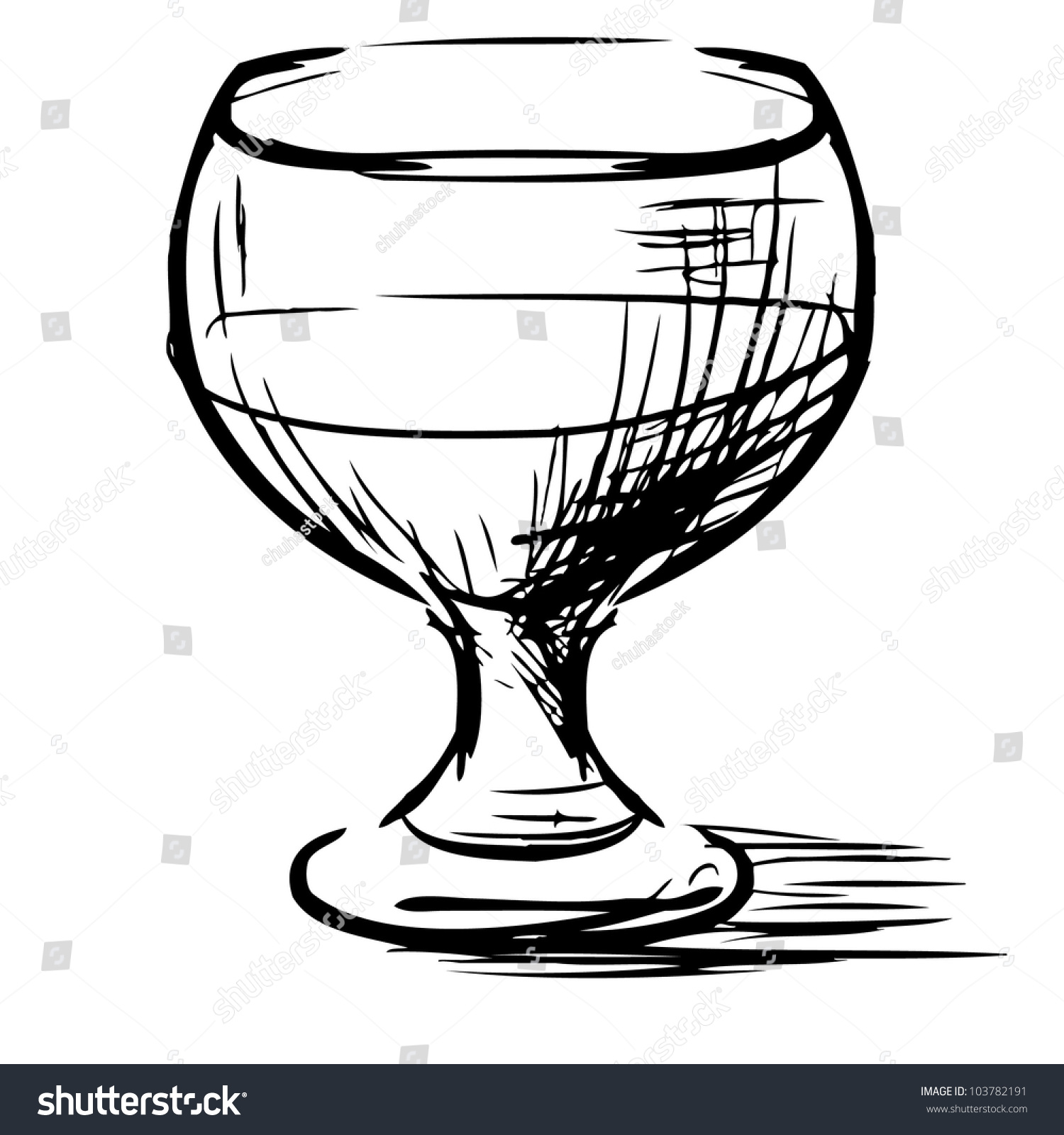 Wine Glass Isolated On White Background Hand Drawing Sketch Vector Illustration 103782191 9125