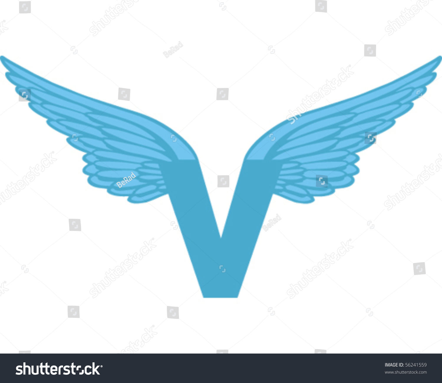 Wing Letter Stock Vector Shutterstock