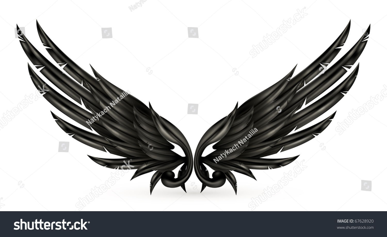 Wings Black Eps10 Stock Vector 67628920 - Shutterstock