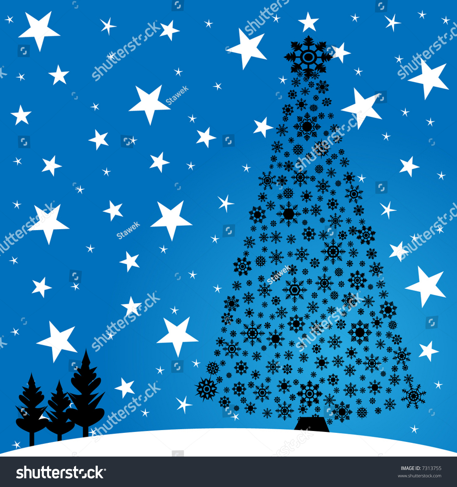 Winter Background Stock Vector Illustration 7313755 : Shutterstock