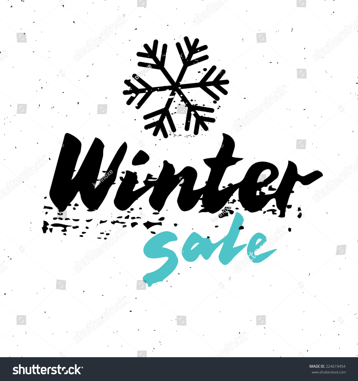Winter Sale Vector Isolated Hand Drawn Calligraphy Words Template For Poster Banner Or Flyer Winter Banner Templates