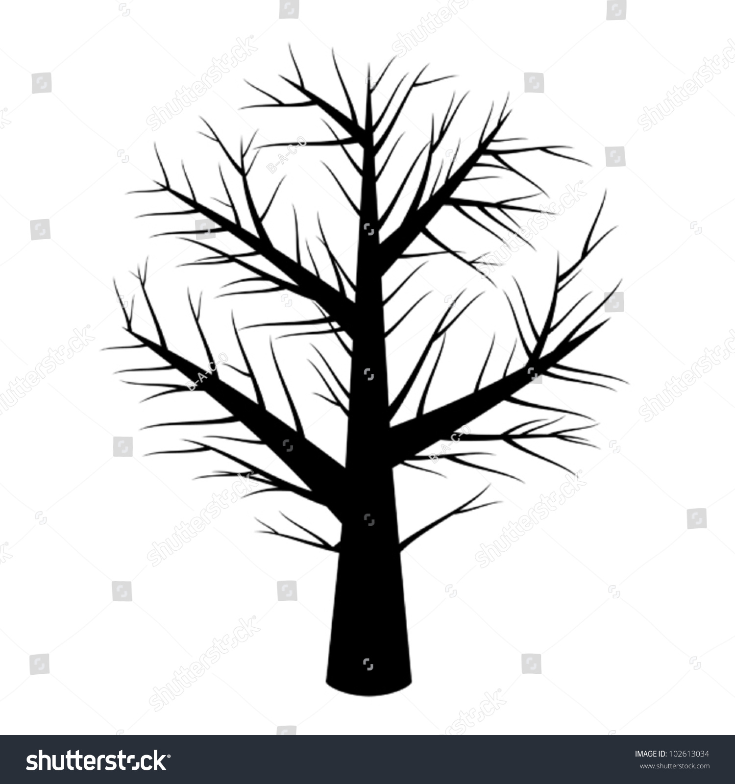 Winter Tree. Stock Vector Illustration 102613034 : Shutterstock