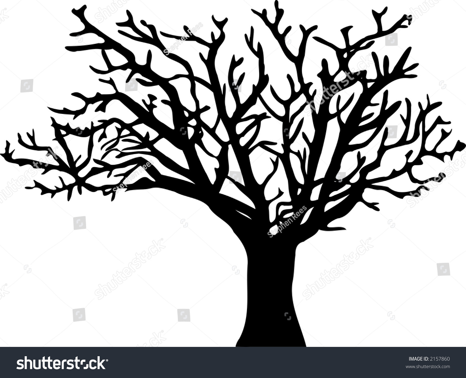 Winter Tree Vector - 2157860 : Shutterstock