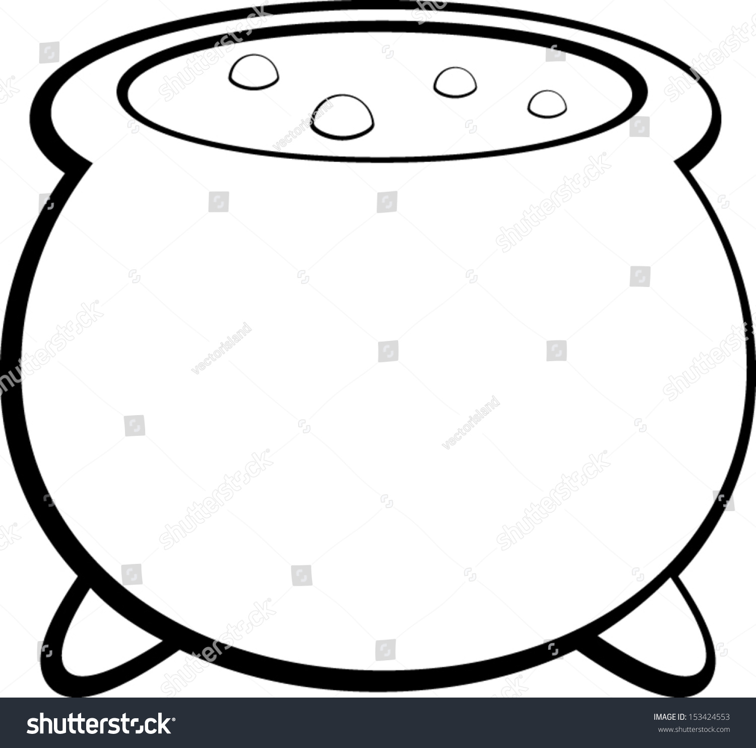 Witch Cauldron Stock Vector 153424553 Shutterstock