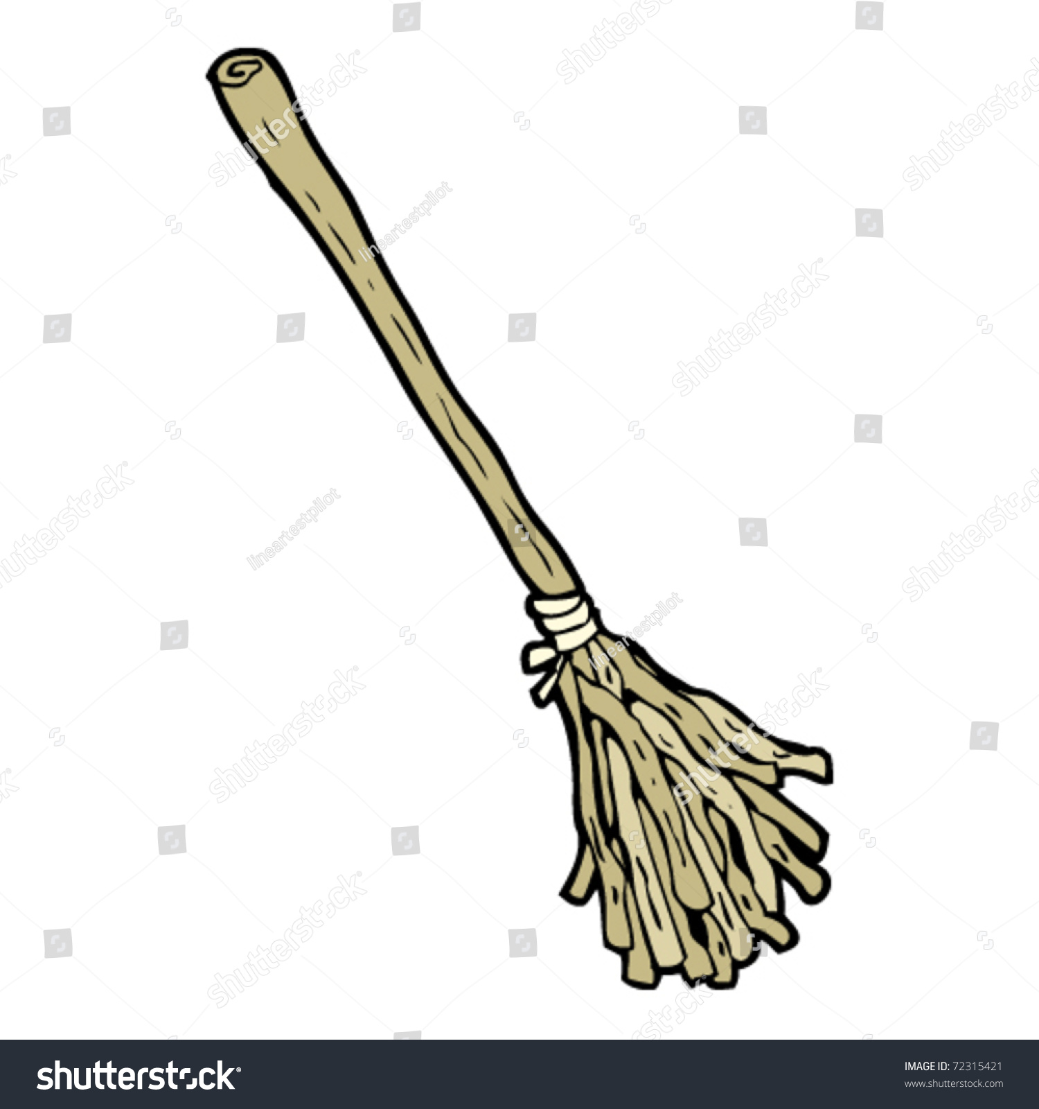 Witches Broom Cartoon Stock Vector Illustration 72315421 : Shutterstock