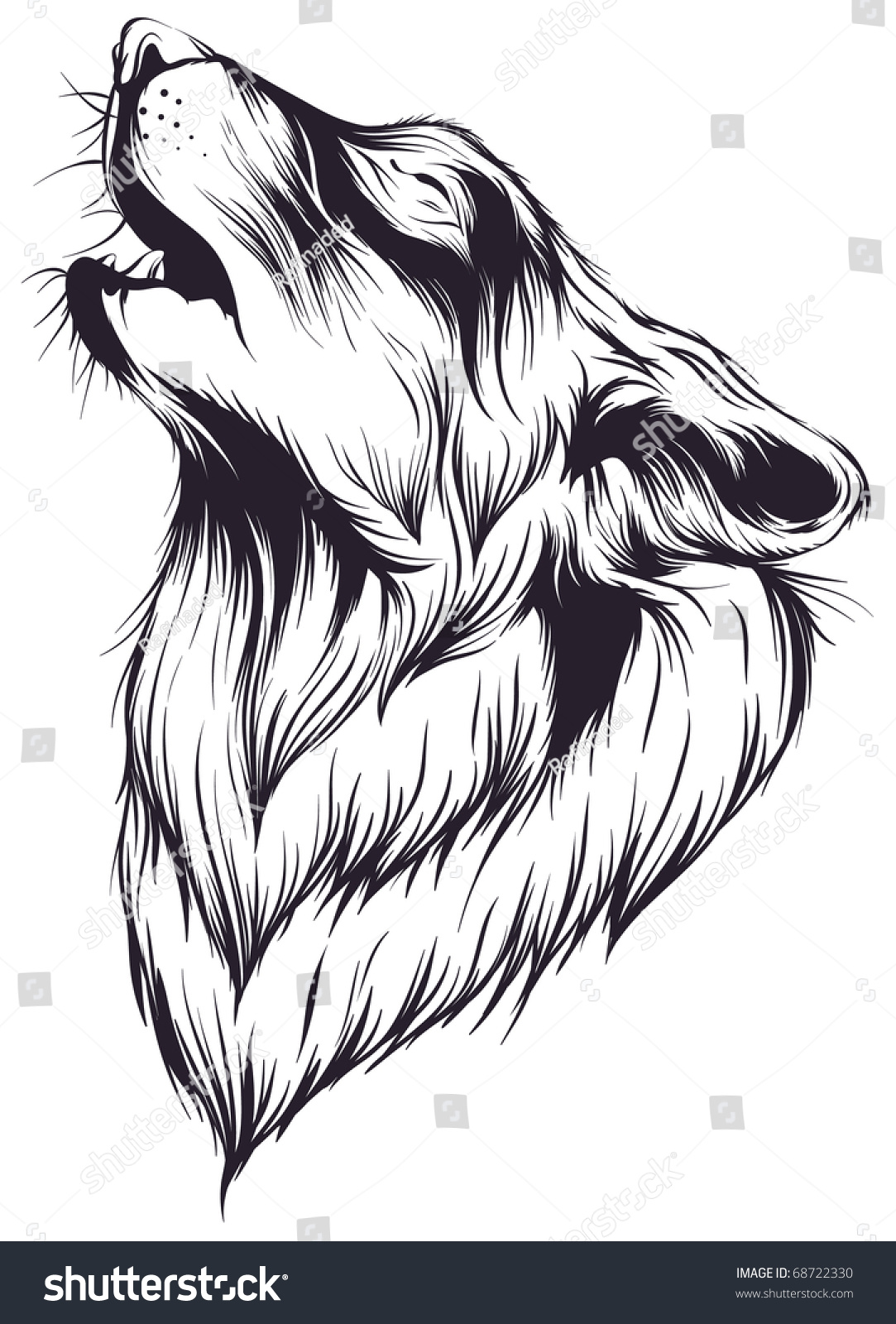 Wolf Stock Vector Illustration 68722330 : Shutterstock