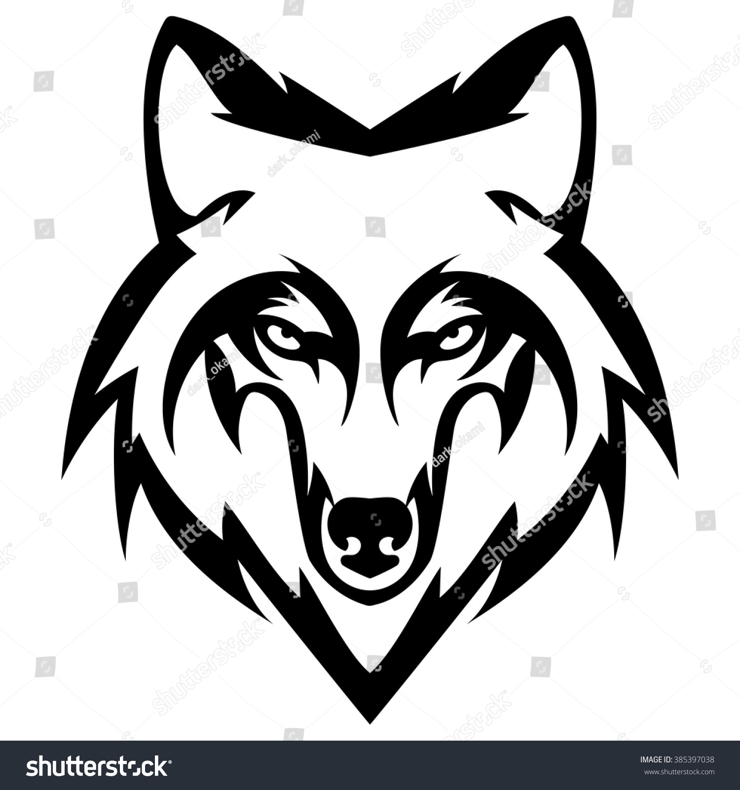 Wolf Head Logo Mascot Emblem Stock Vector 385397038 - Shutterstock