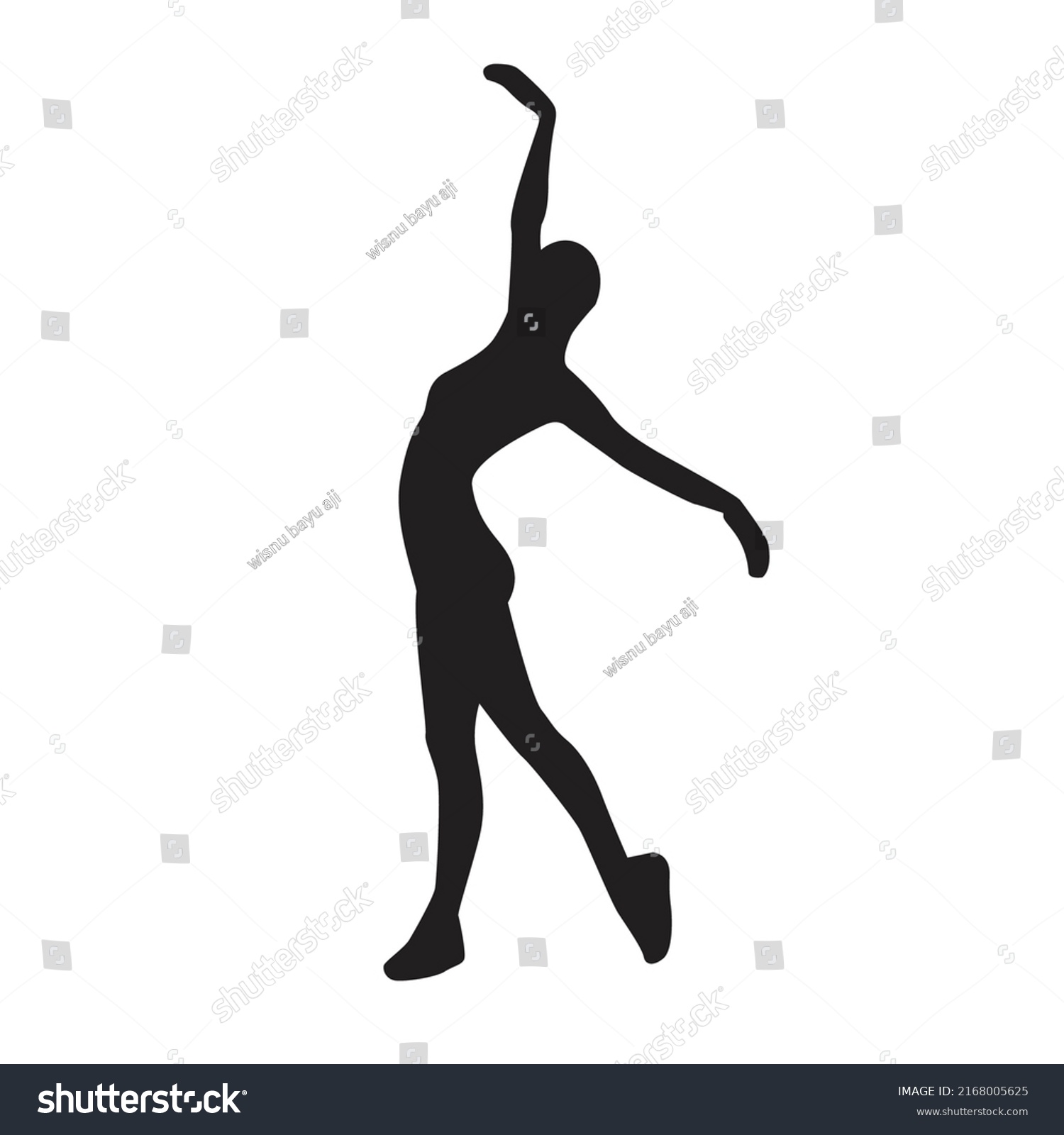 Woman Dancing Silhouette Vector Design Stock Vector Royalty Free