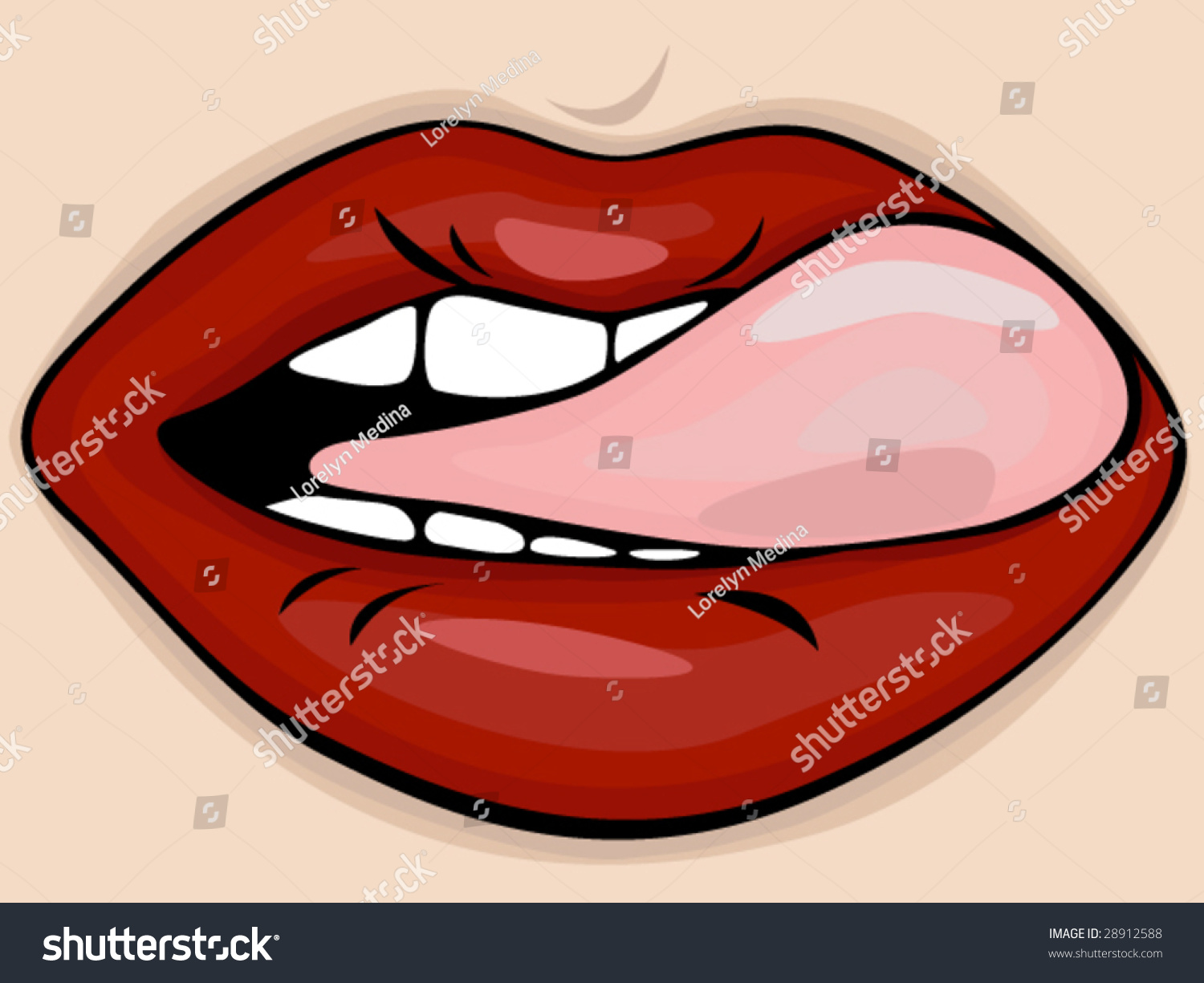 Woman'S Lips - Vector - 28912588 : Shutterstock
