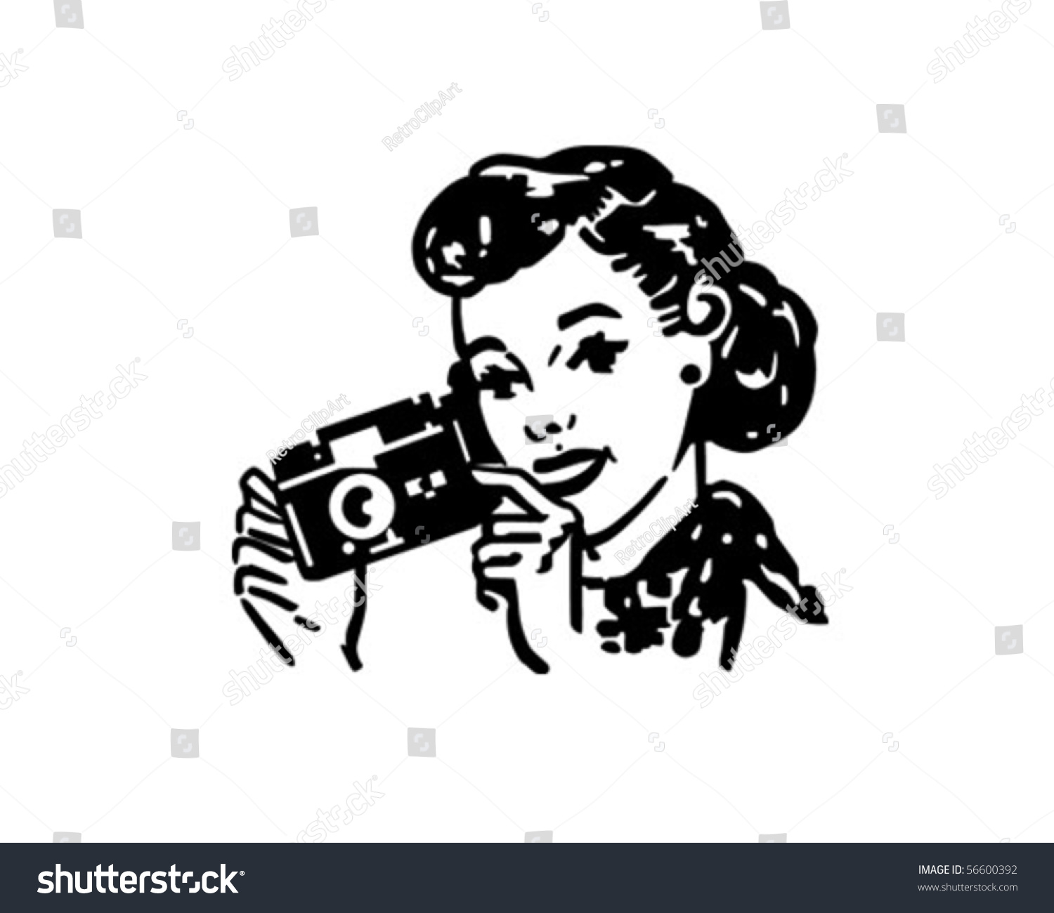 clipart woman with camera - photo #23
