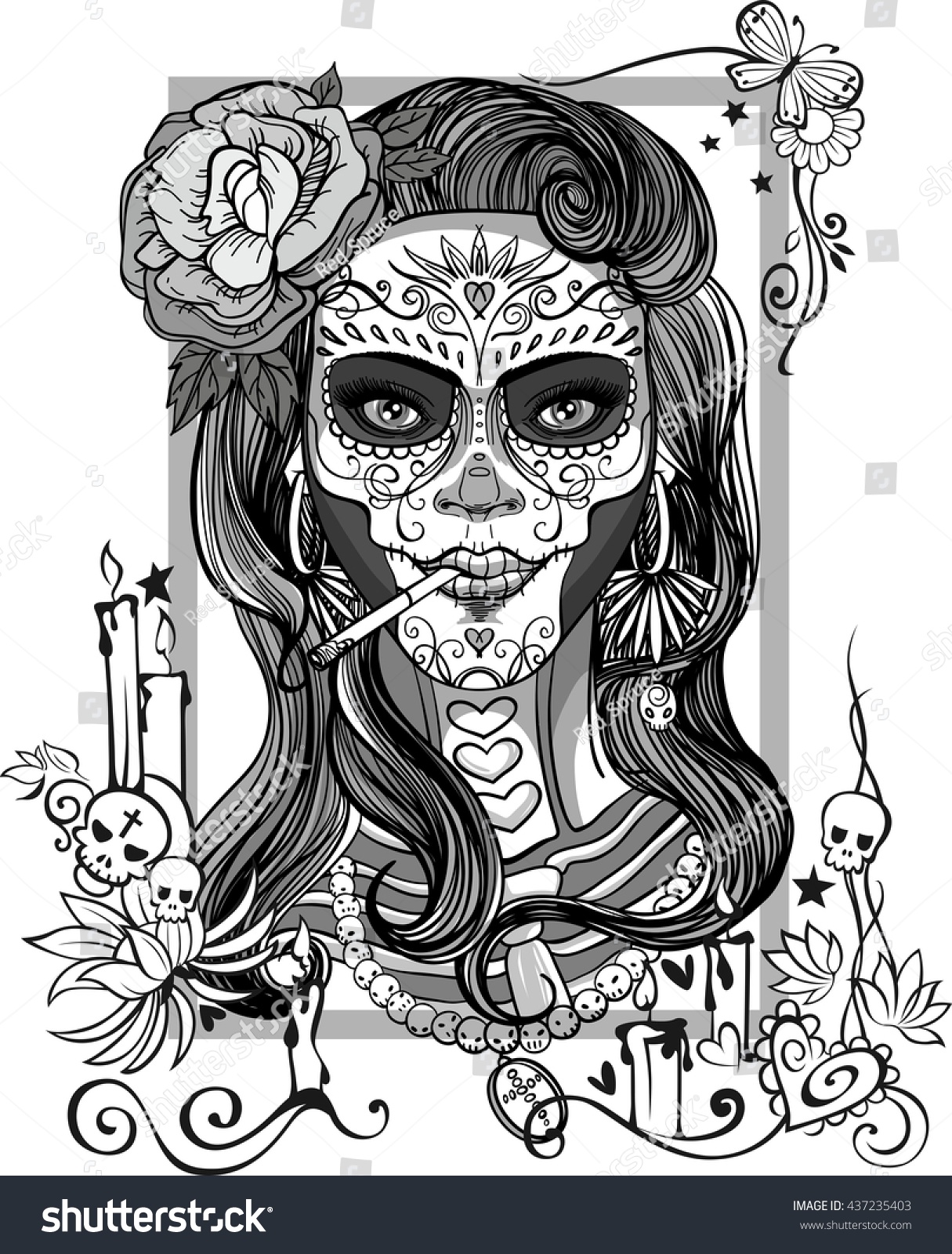 woman with sugar skull makeup day of the dead woman with sugar skull makeup day of the dead