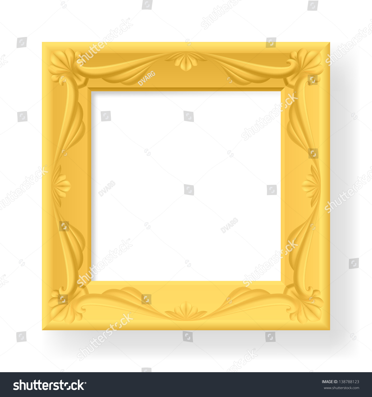 Wooden Frame For Photos. Illustration On White - 138788123 : Shutterstock