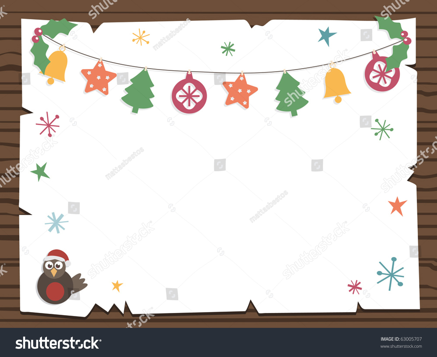 Wooden Sign With Christmas Party Notice Ready For Your Text Stock