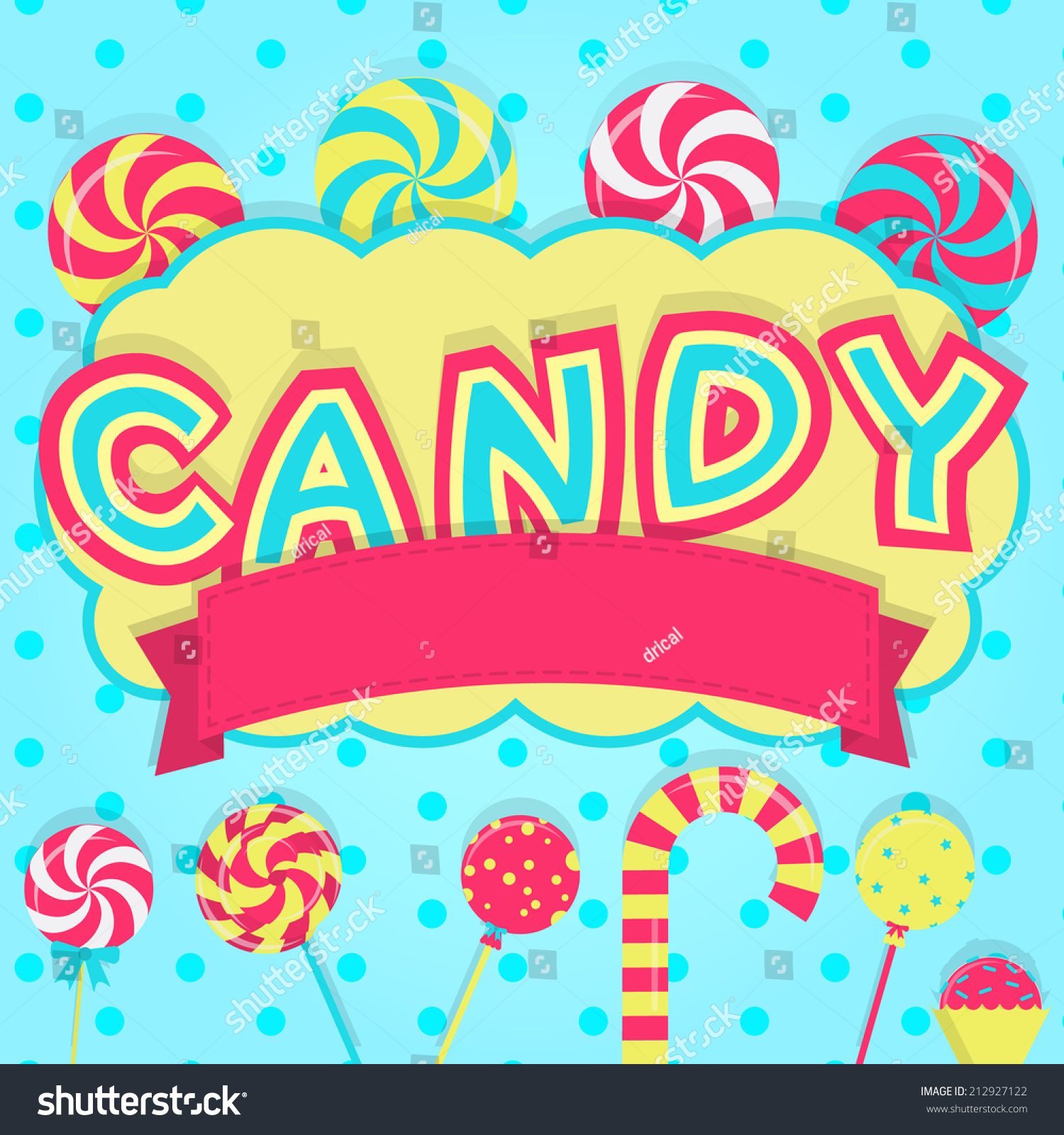 word-candy-ribbon-insert-text-several-stock-vector-212927122-shutterstock