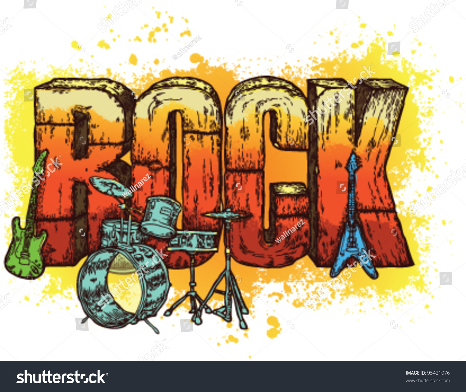 word-rock-guitar-drums-stock-vector-95421076-shutterstock