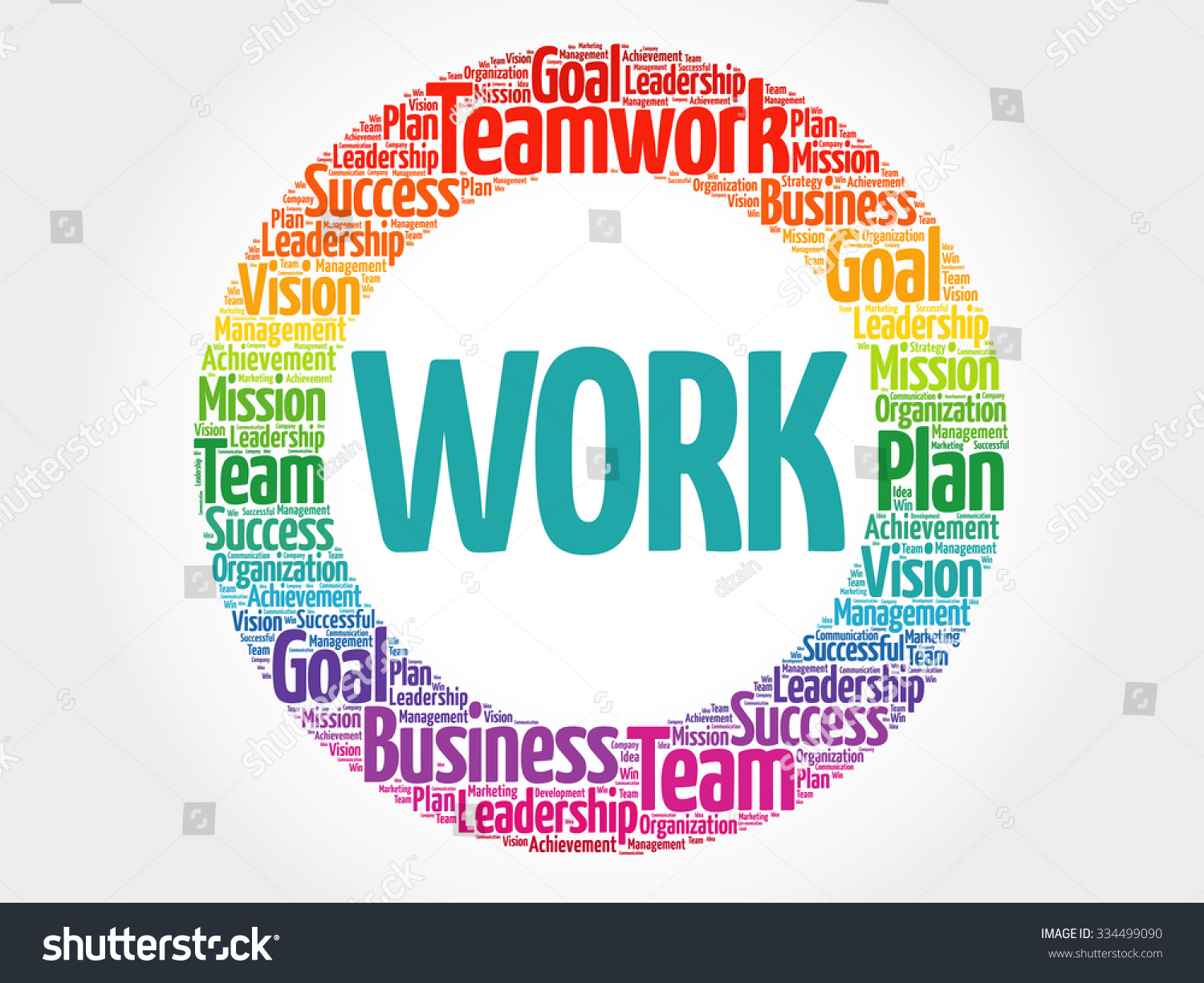 Work Circle Stamp Word Cloud Business Stock Vector Royalty Free