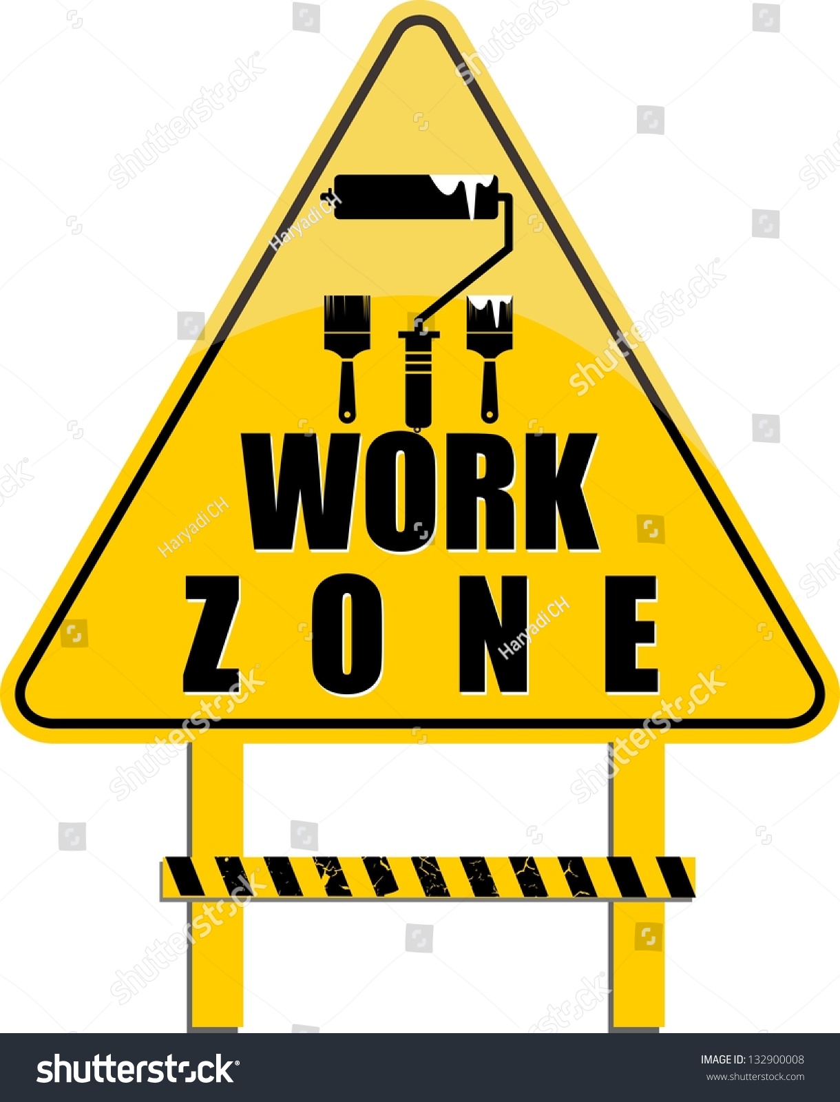 Work Zone Vector - 132900008 : Shutterstock