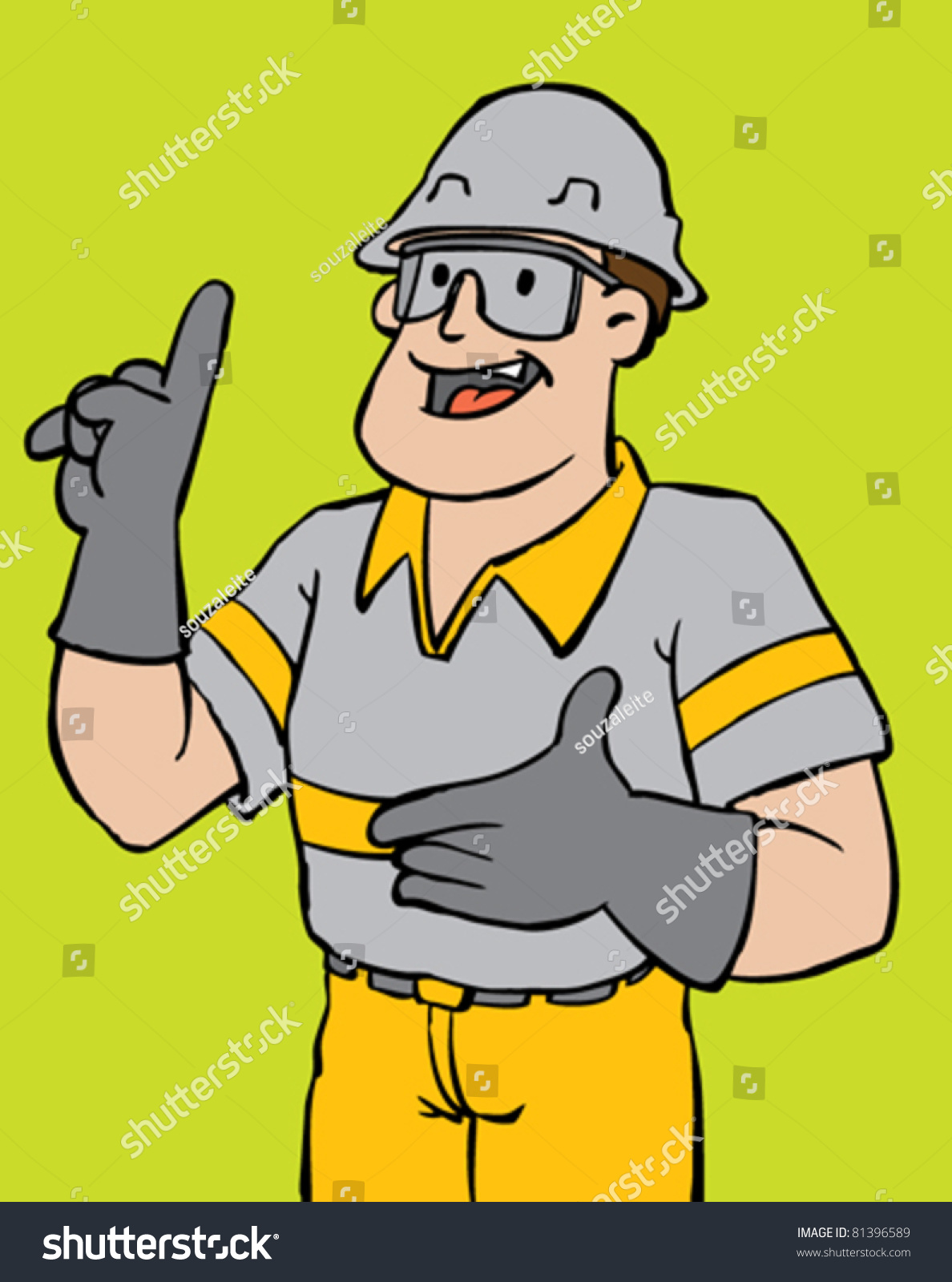 Worker Safety Stock Vector Illustration 81396589 Shutterstock