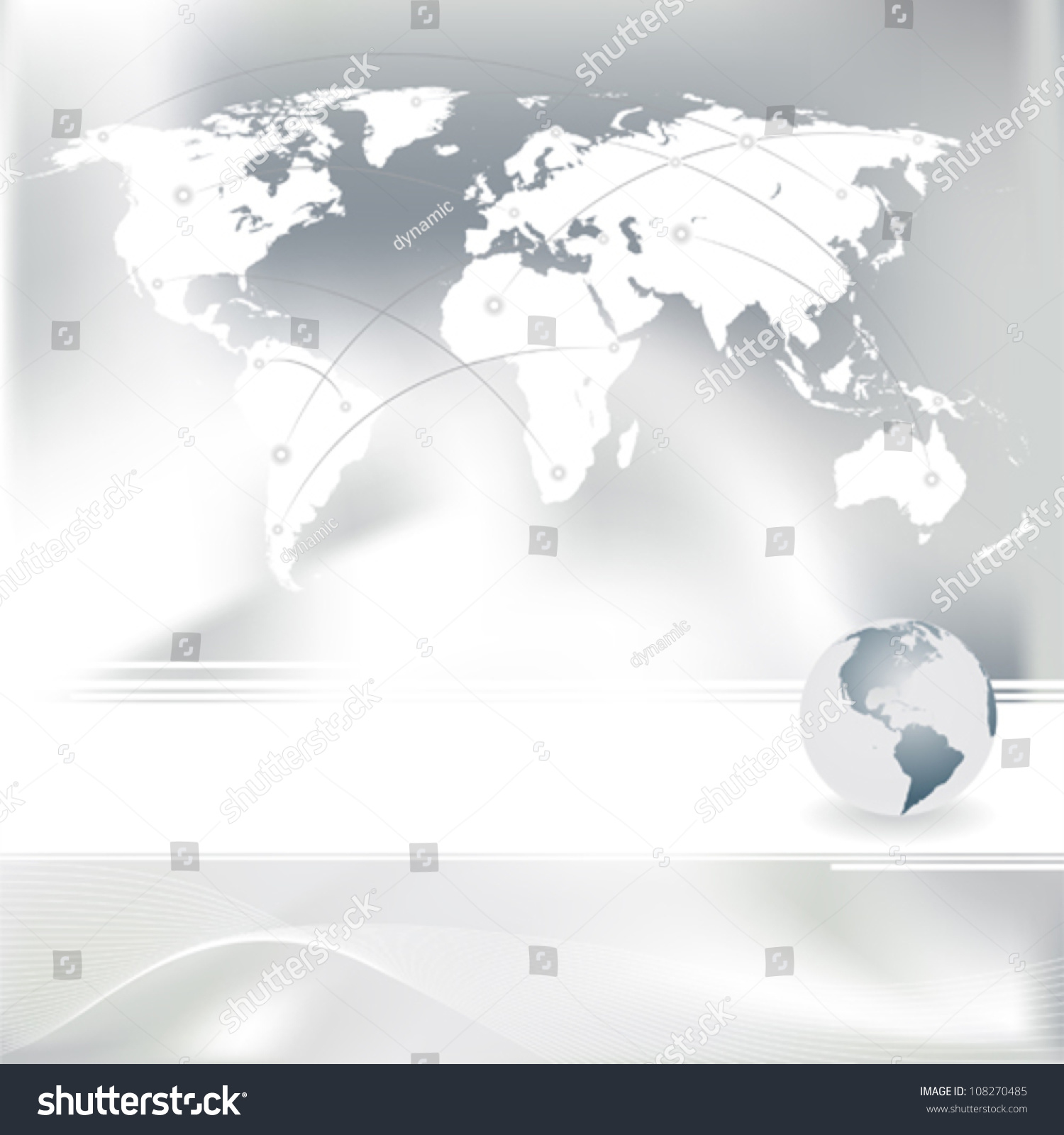 World Map Stock Vector Illustration 108270485 : Shutterstock