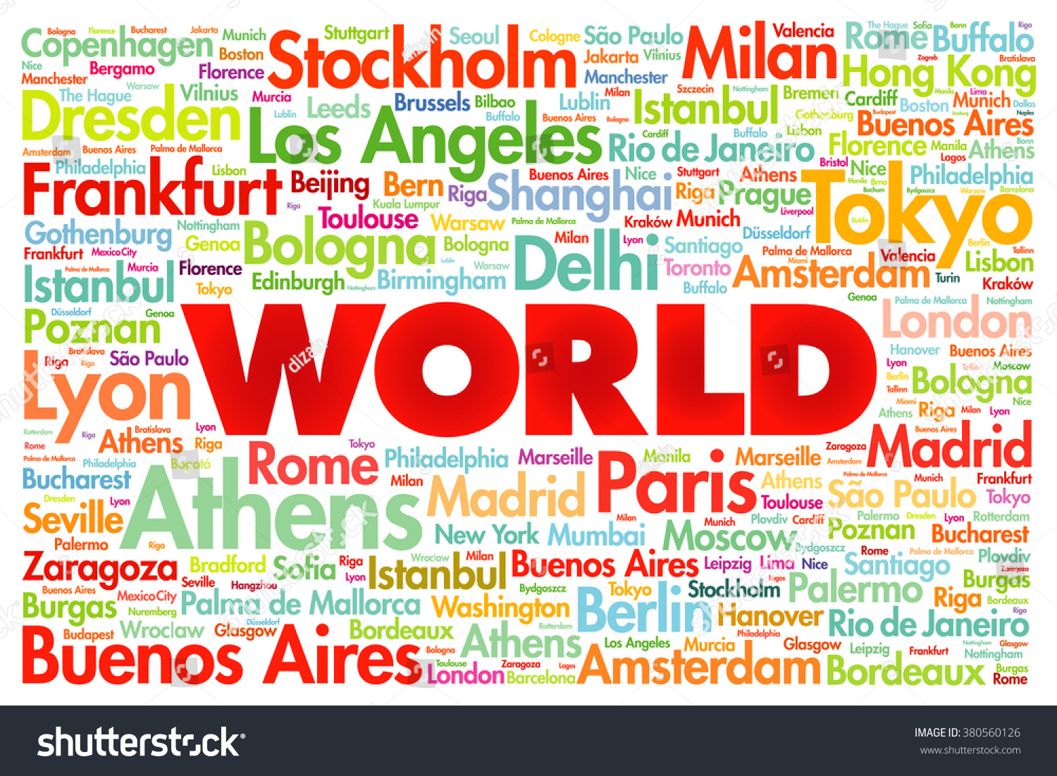 World Word Cloud Concept Made Words Stock Vector Royalty Free