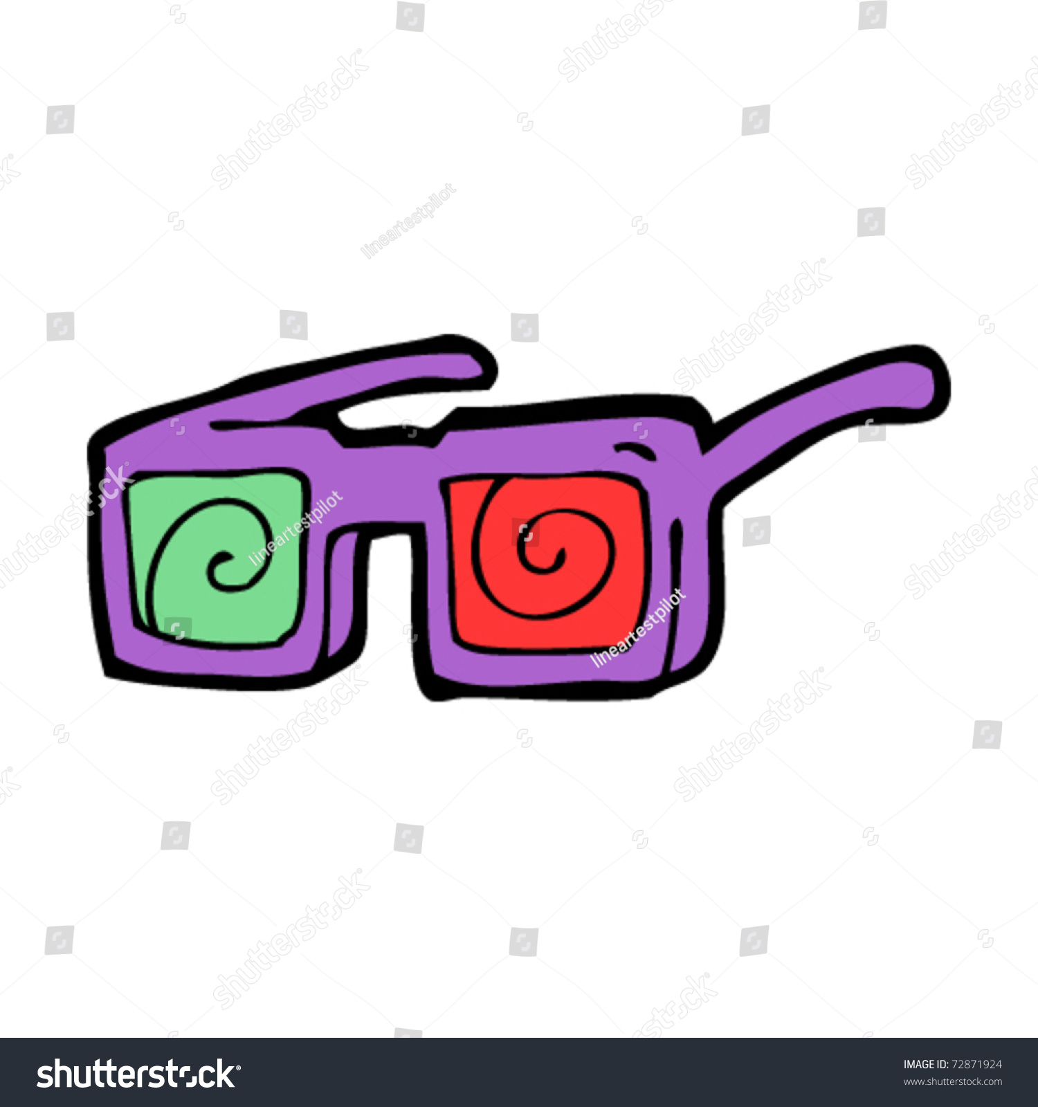 Xray Specs Cartoon Stock Vector 72871924 - Shutterstock