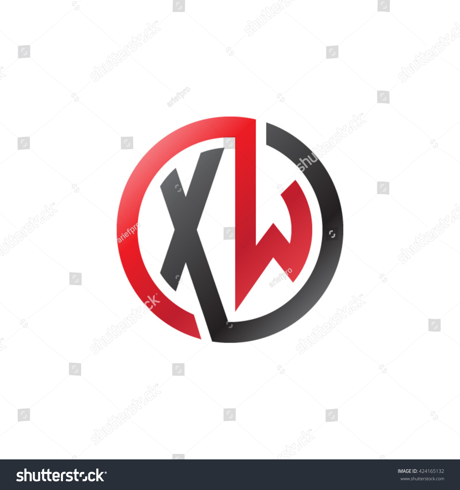 Xw Initial Letters Looping Linked Circle Shutterstock