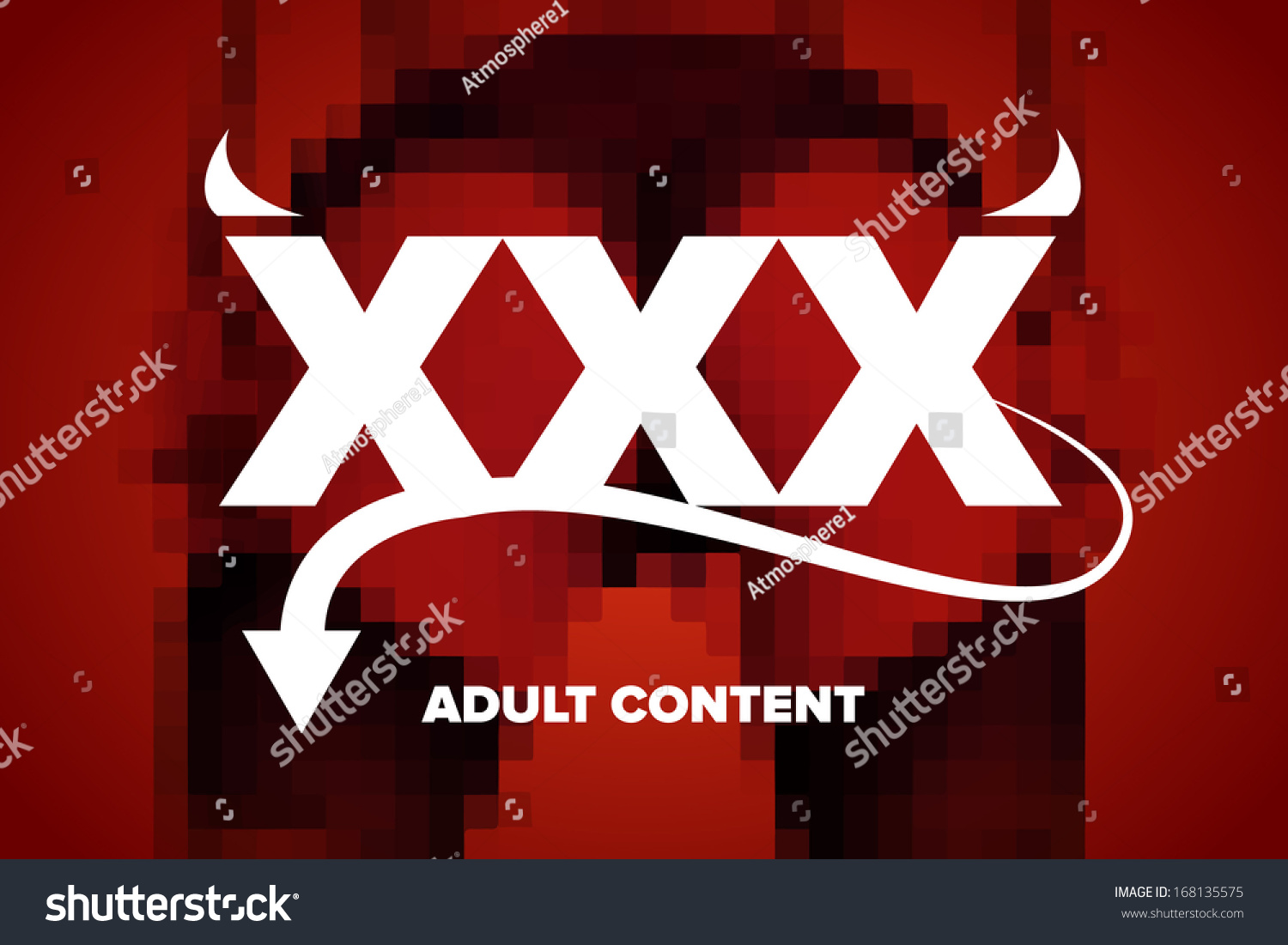 Xxx Sexy Adult Content Warning Graphics Stock Vector
