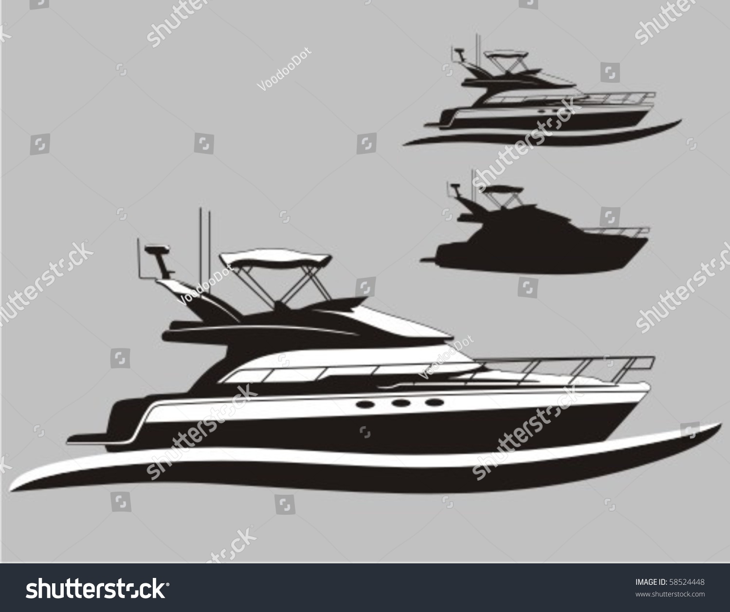 Yacht Stock Vector Illustration 58524448 : Shutterstock