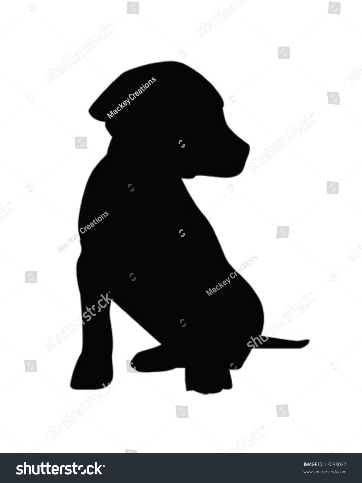 Yellow Lab Puppy Vector Illustration Stock Vector 13033027 - Shutterstock