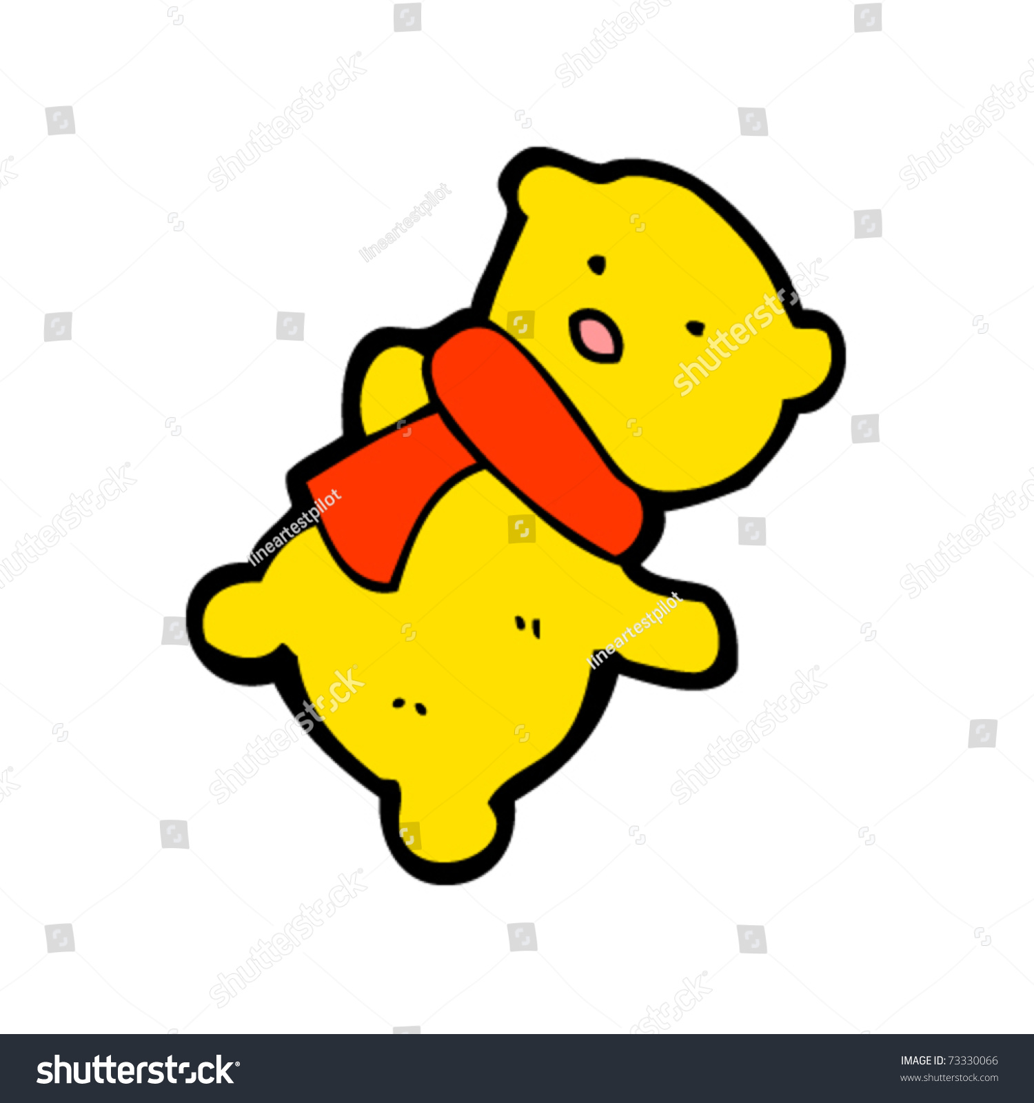 yellow teddy bear cartoon