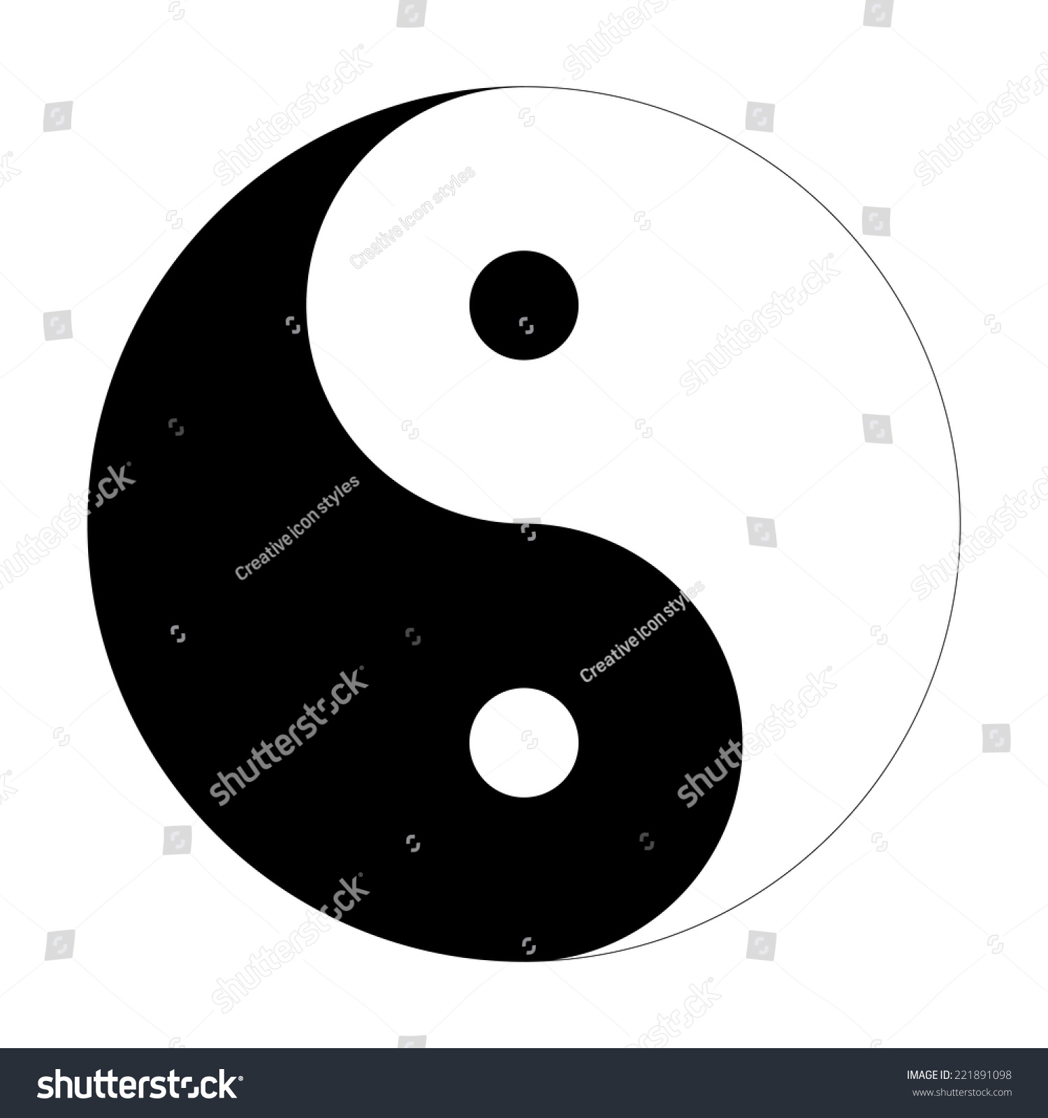 Ying Yang Symbol Of Harmony And Balance Stock Vector Illustration