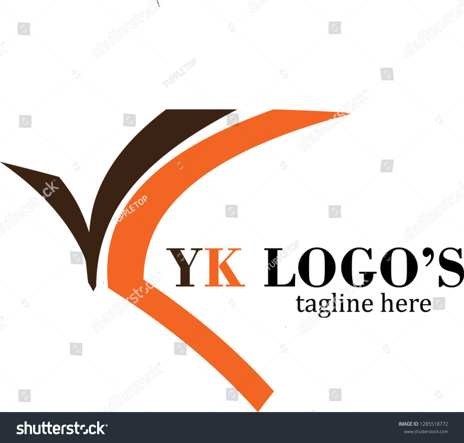 Yk Logo Design Stock Vector Royalty Free 1285518772