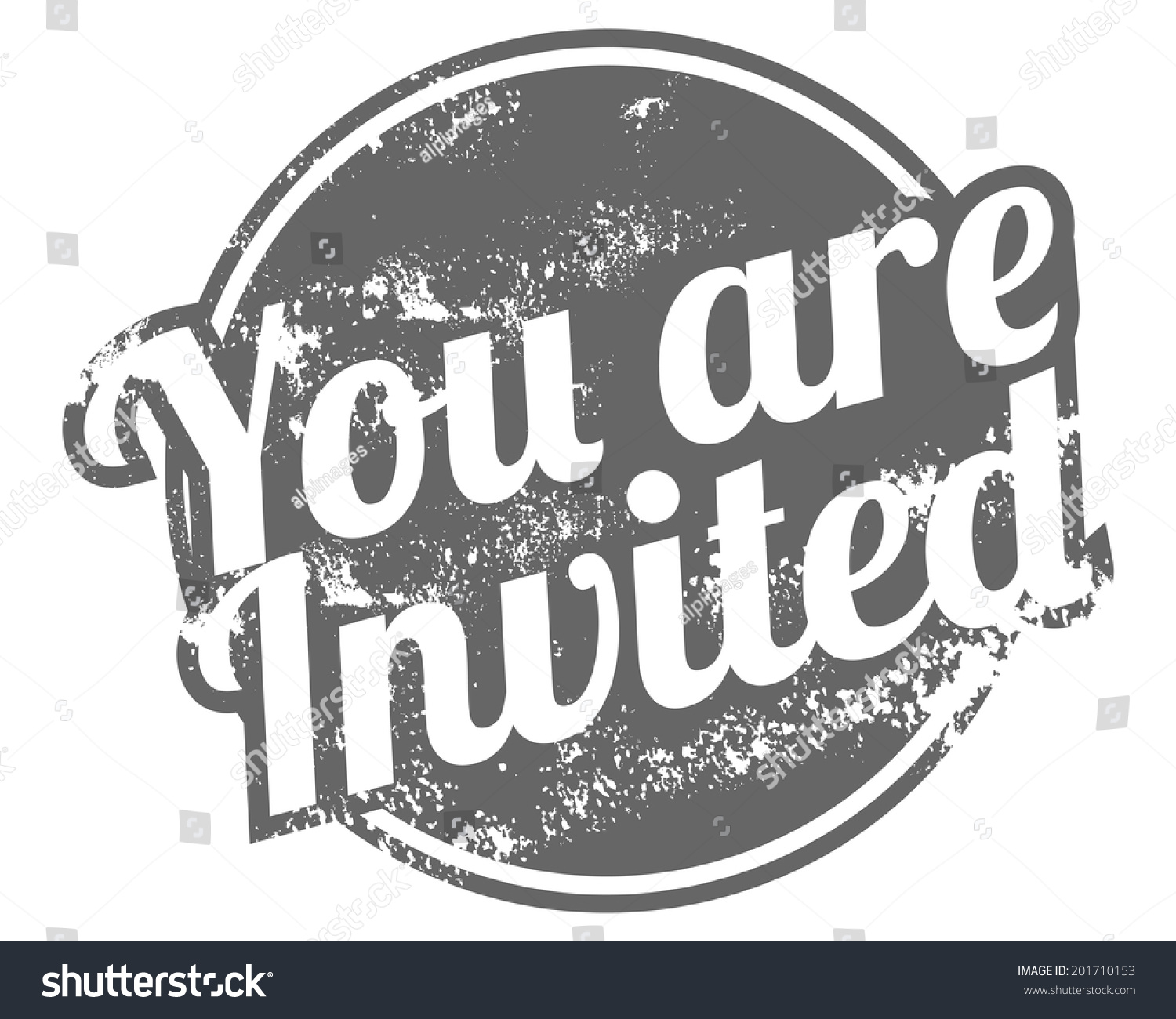 You Invited Rubber Stamp Stock Vector 201710153 - Shutterstock