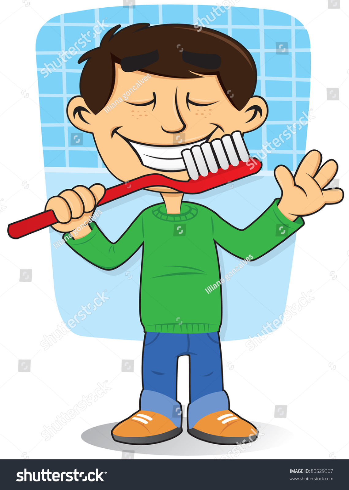 clipart boy brushing teeth - photo #20