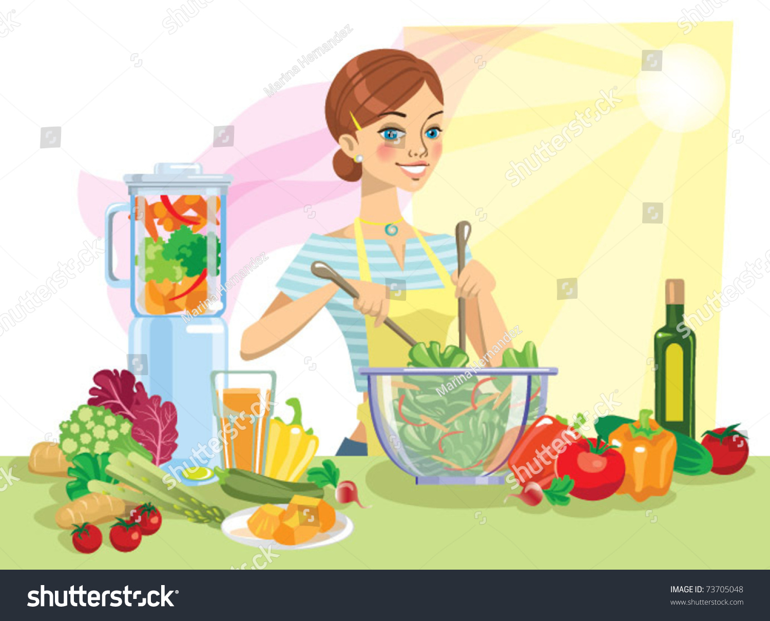 clipart of girl cooking - photo #44