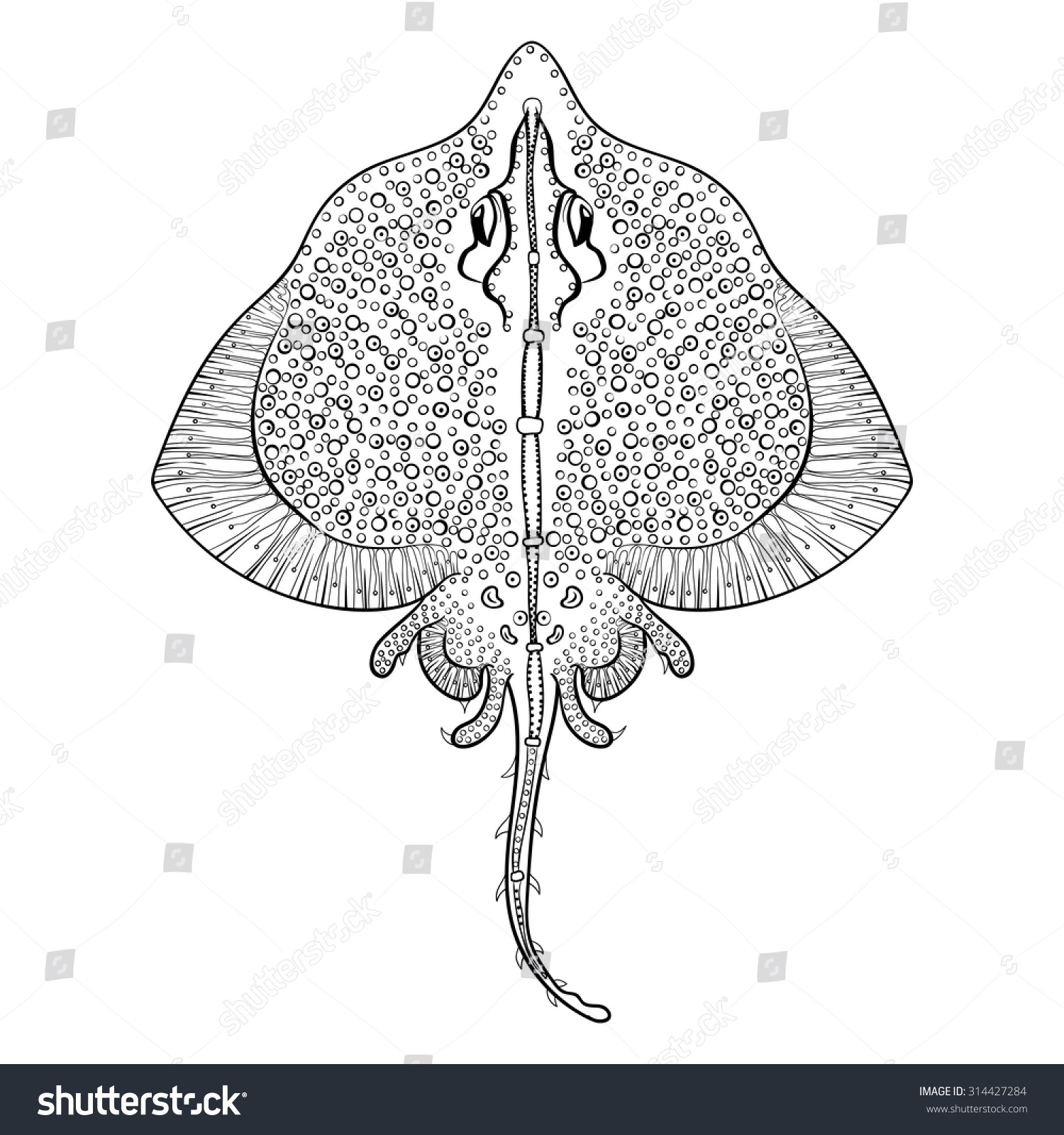 Stingray Coloring Page #6 Stingray Coloring Page #6