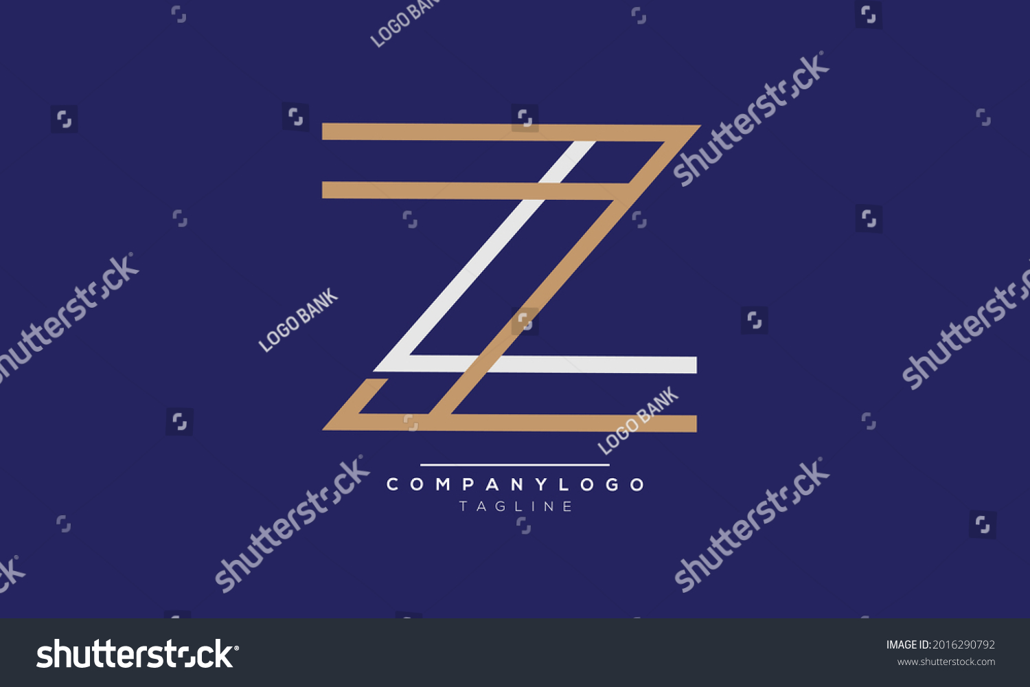 Zl Initials Monogram Letter Text Alphabet Stock Vector Royalty Free