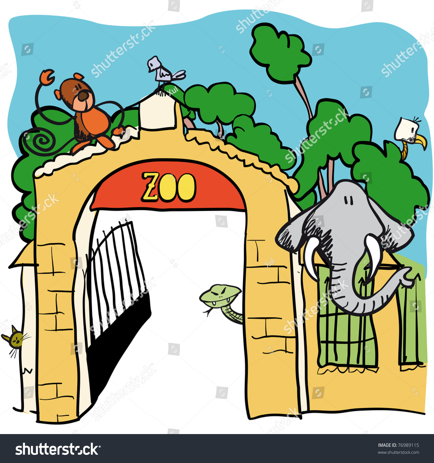zoo cartoon clipart - photo #40