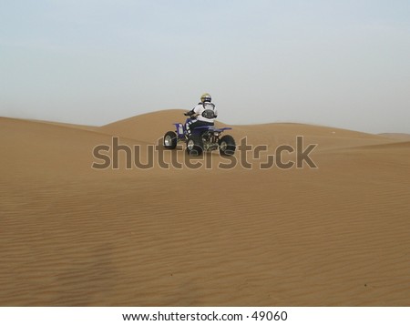 Quad biking in the desert