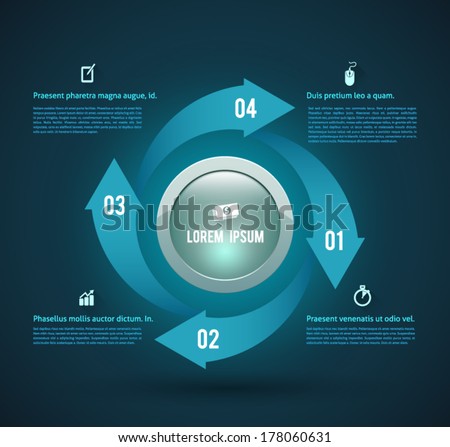 Circle vector arrows concept. can use for business concept. idea object, printing object for brochure, concept modern design template , diagram, step up options.