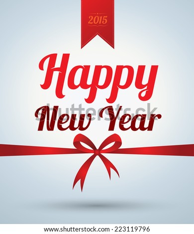 Happy New Year Card. Vector Illustration. Can Use For Printing And Web