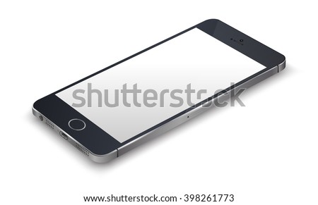 Realistic smartphone black color iphon style mockup. Vector illustration. for printing and web element, Game and application mockup.