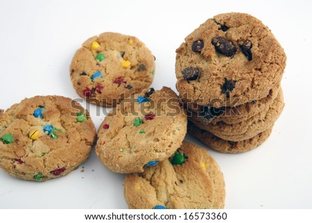 rainbow chip and chocolate chip cookies
