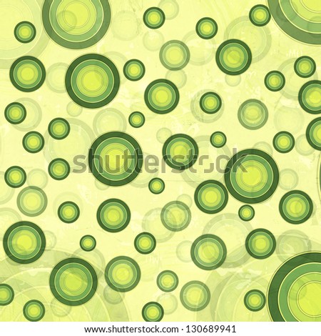 vintage pale background with drawn concentric green circles