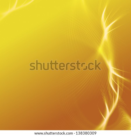yellow background with abstract white rays lights like stars, lines and net