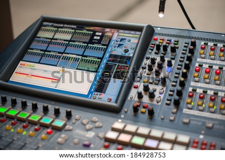 Large Music Mixer desk at he Concert