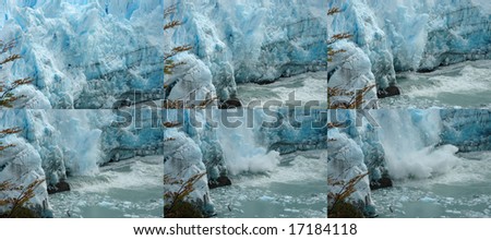 Calving Glacier in Action: Series of 6
