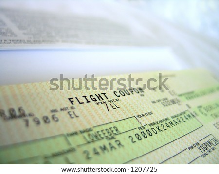 flight ticket, detailed 2